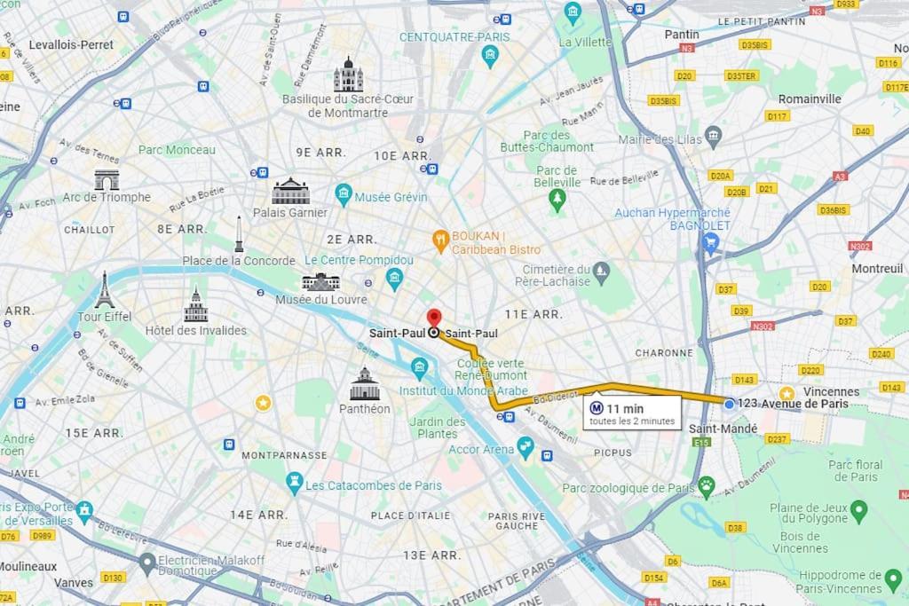 Superbe Appartement Terrasse 75M Paris Saint-Mandé Eksteriør billede